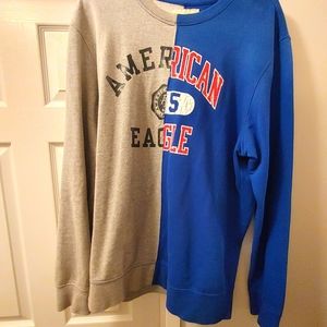 AE two-tone half and half styled sweatshirt